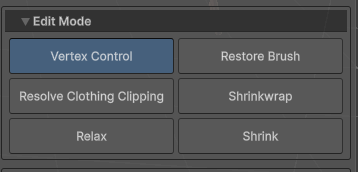 The six editing tools