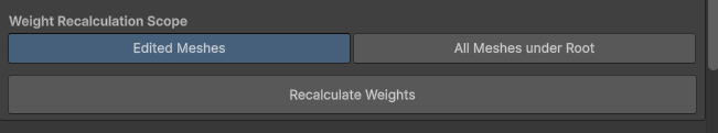 Weight Recalculation Scope